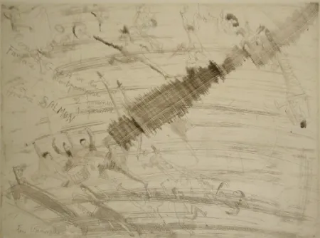 Drypoint Pascin - La fanfare de Montparnasse