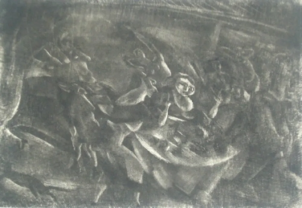 Etching Pascin - Le festin