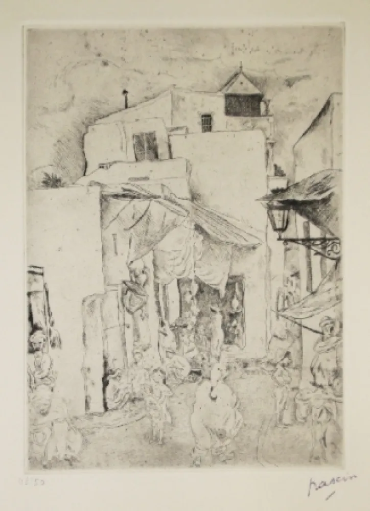 Drypoint Pascin - Les Souks