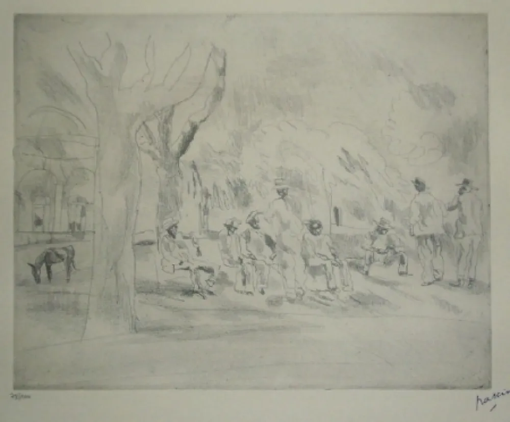 Etching Pascin - Nègres en Floride