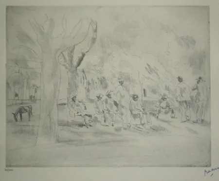 Etching Pascin - Nègres en Floride