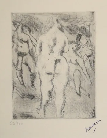 Drypoint Pascin - Six Femmes nues