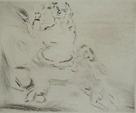 Drypoint Pascin - Venus et l'Amour