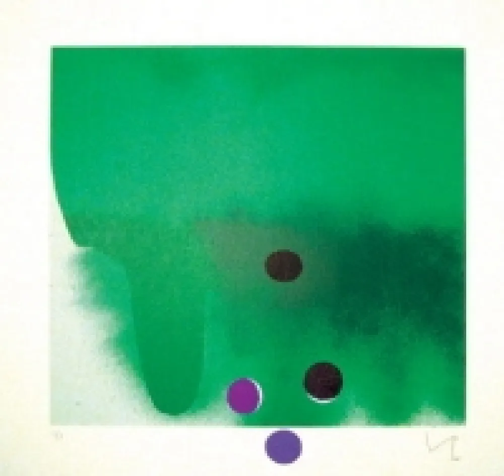 Etching And Aquatint Pasmore - Green Darkness