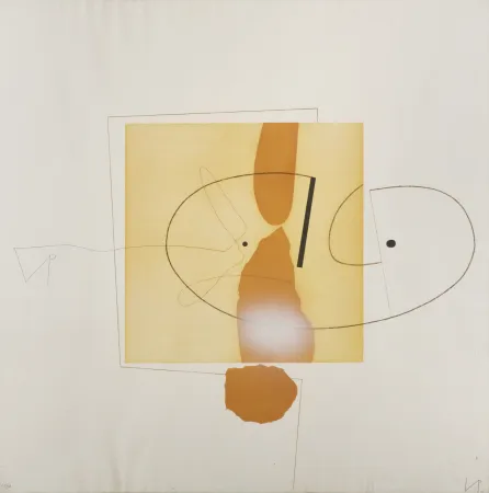 Etching Pasmore - Victor Pasmore (1908-1998) – The owl of Minerva – Aquatint etching on paper – 1978