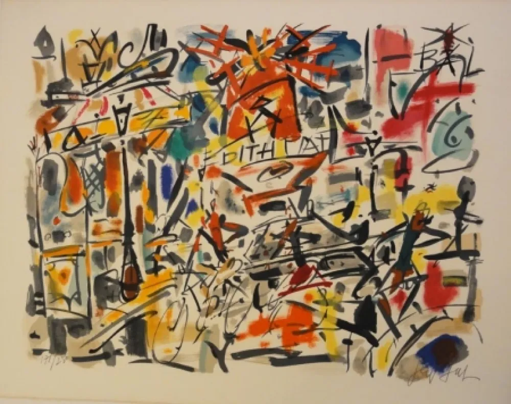 Lithograph Paul  - Edith Piaf