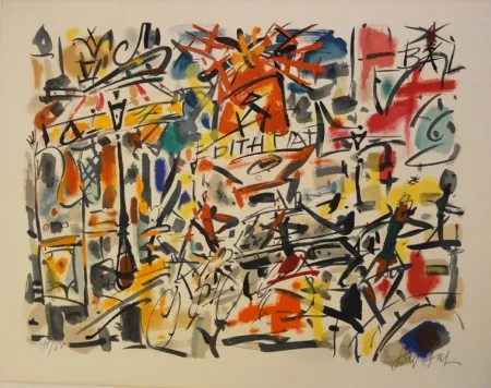 Lithograph Paul  - Edith Piaf