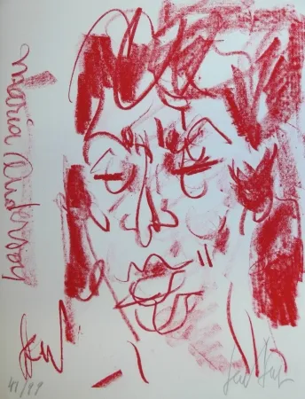 Lithograph Paul  - MARIANE ANDERSON - Portrait - Lithographie Originale / Original Lithograph