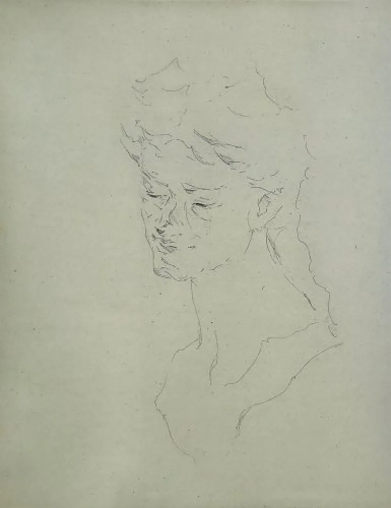 Etching Paul P - Bust de la Bacant I