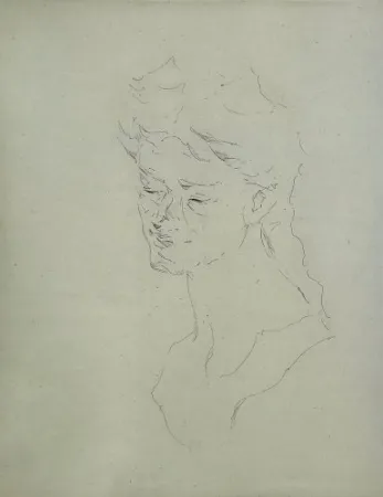 Etching Paul P - Bust de la Bacant I