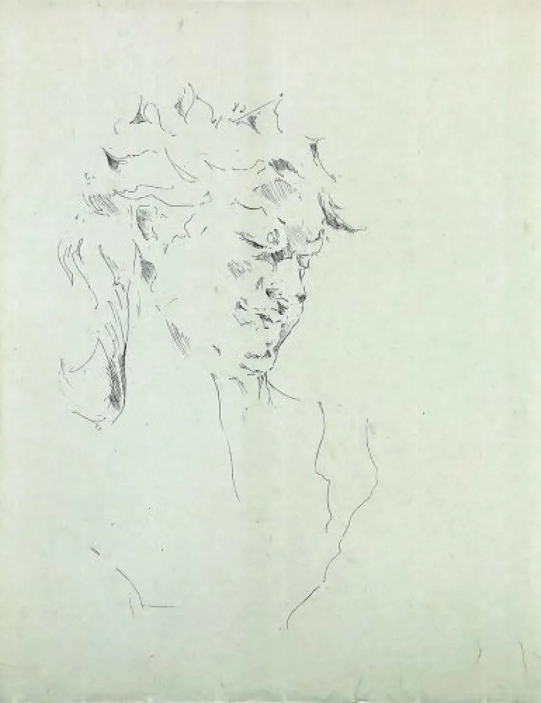 Etching Paul P - Bust de la Bacant II