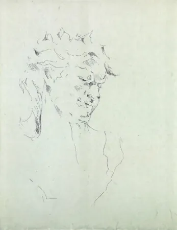 Etching Paul P - Bust de la Bacant II