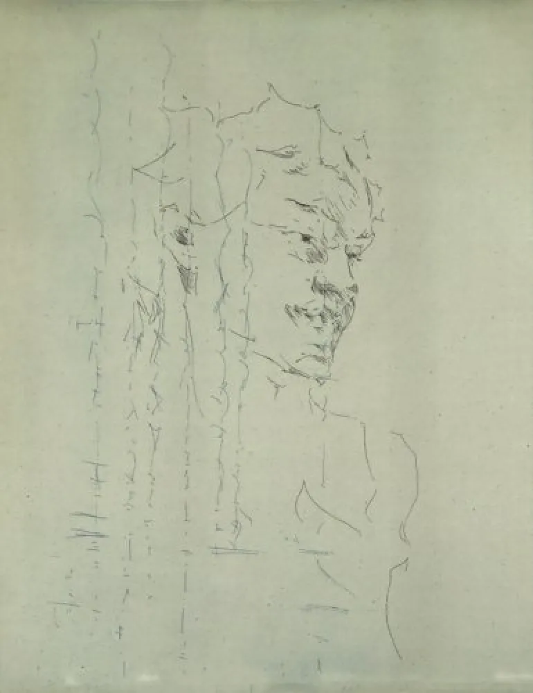 Etching Paul P - Bust de la Bacant III