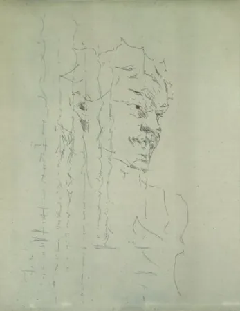 Etching Paul P - Bust de la Bacant III