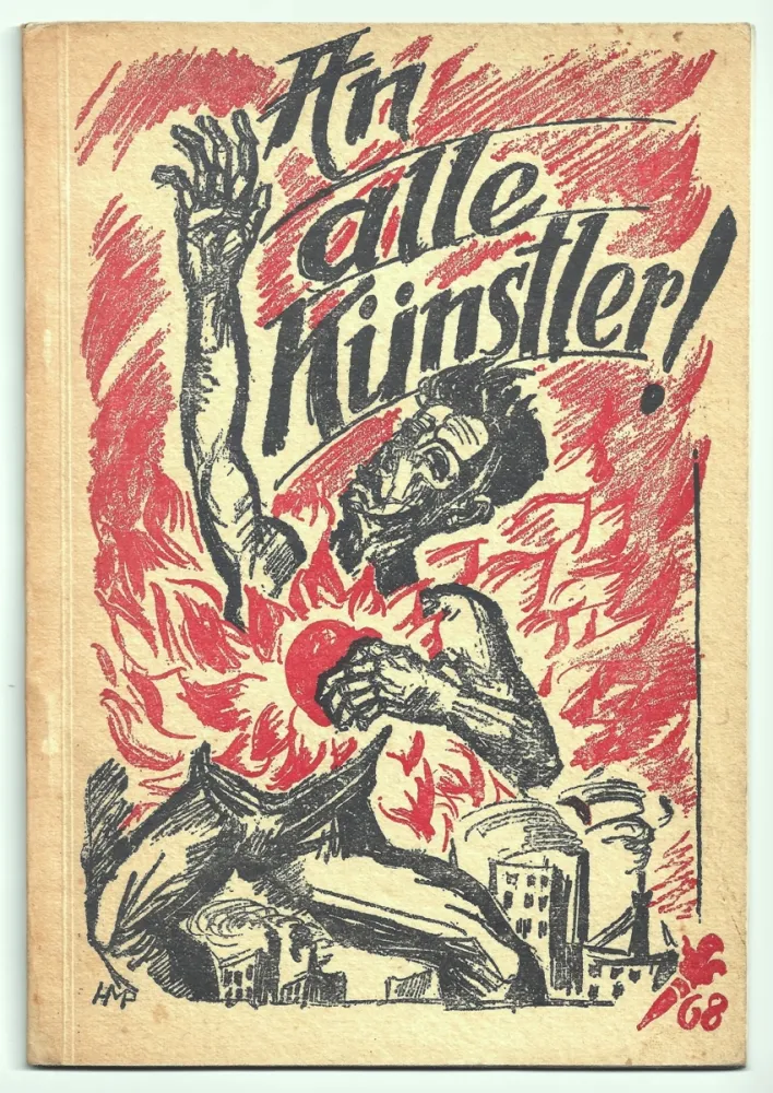 Lithograph Pechstein - An alle Künstler! (To all artists!)