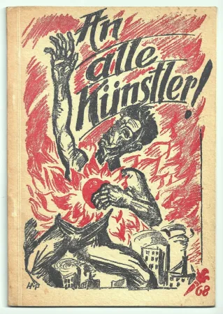 Lithograph Pechstein - An alle Künstler! (To all artists!)