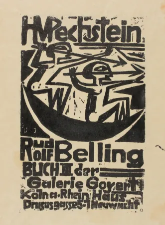 Woodcut Pechstein - H. M. Pechstein, Rudolf Belling, Buch III der Galerie Goyert 