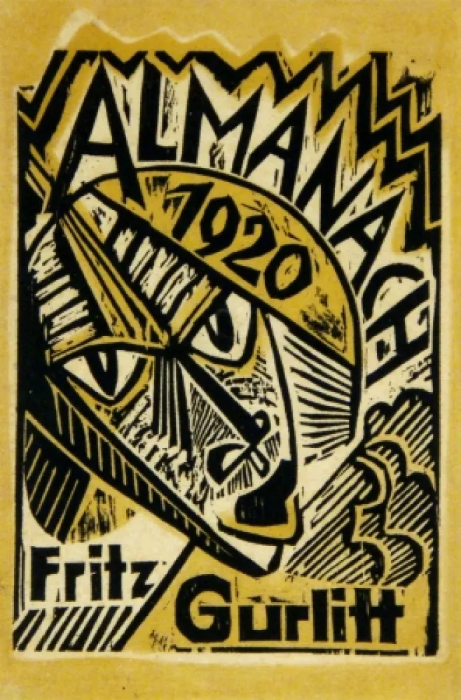 Woodcut Pechstein - Maske (Mask)