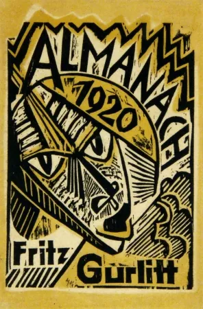 Woodcut Pechstein - Maske (Mask)