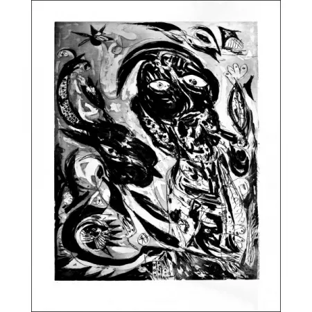 Aquatint Pedersen - La  Reve de la licorne