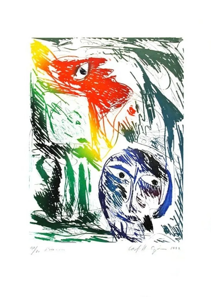 Etching Pedersen - L'adoration