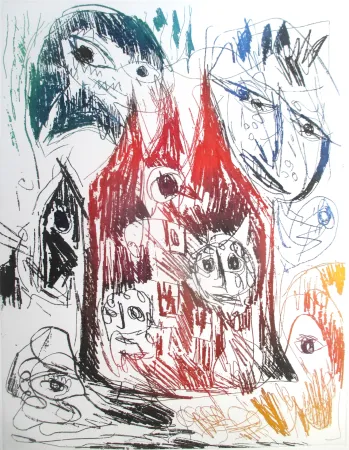 Etching And Aquatint Pedersen - Le Chateau Rouge