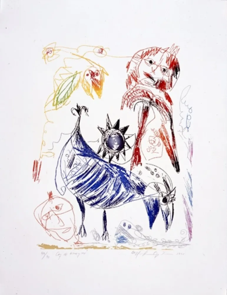 Engraving Pedersen - Le coq de Bruyère