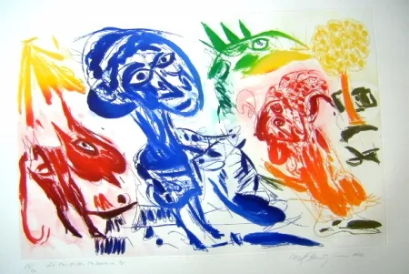 Aquatint Pedersen - Le courtisan ensorcele