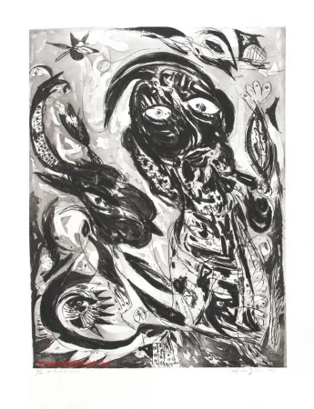 Etching And Aquatint Pedersen - Le rêve de la licorne N