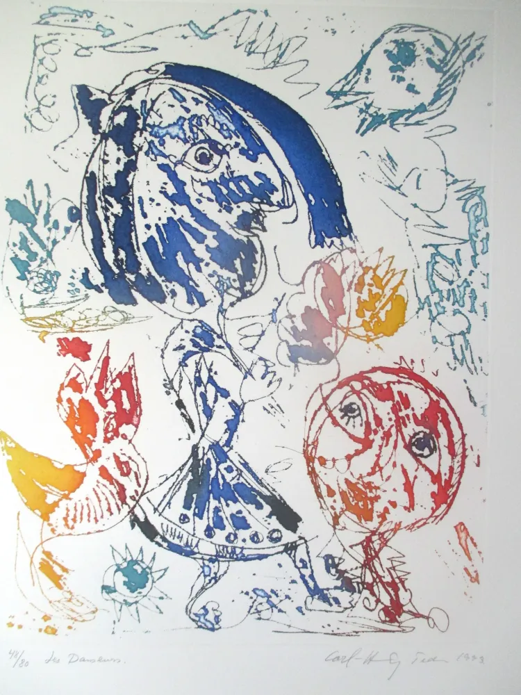Etching And Aquatint Pedersen - Les Danseurs