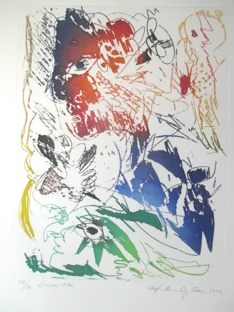Etching And Aquatint Pedersen - L'Oiseau bleu