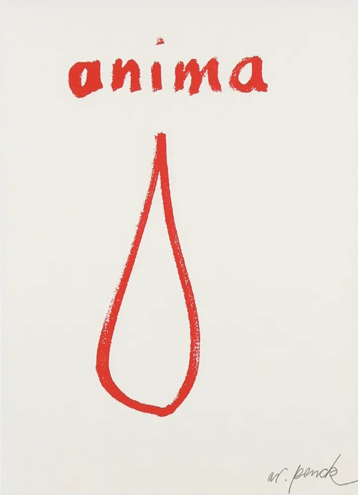 Lithograph Penck - Anima
