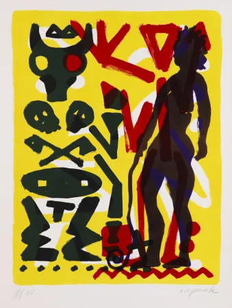Lithograph Penck - Ohne Titel