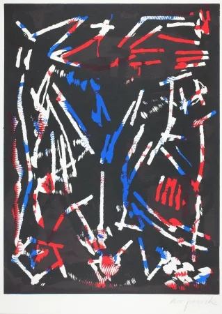 Woodcut Penck - Olympia