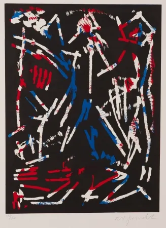Lithograph Penck - Olympia Seoul