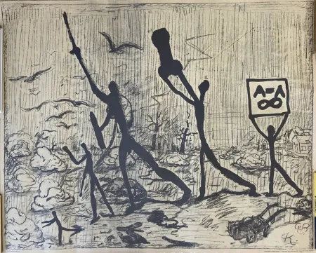 Lithograph Penck - Penck et Baselitz
