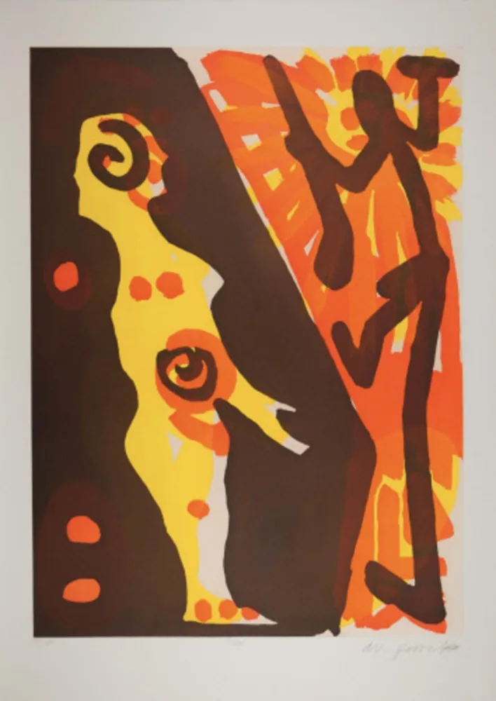 Etching And Aquatint Penck - Serie I Rächer