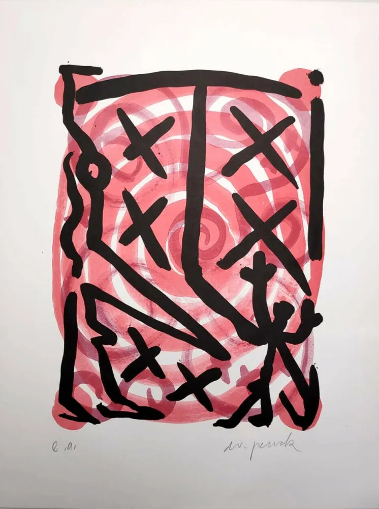 Lithograph Penck - Untitled