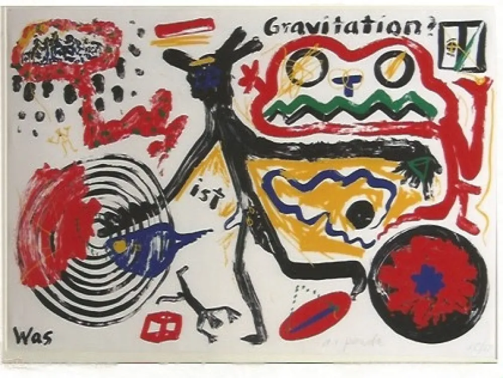 Screenprint Penck - Was ist Gravitation