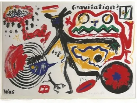 Screenprint Penck - Was ist Gravitation