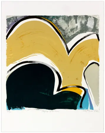 Lithograph Péneau - Paysage Grosso-modo