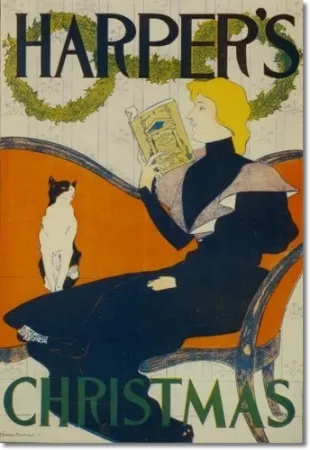 Lithograph Penfield - Harper's Christmas
