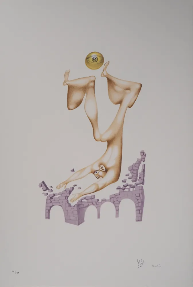 Lithograph Pérahim - L'Alphabet Hébreu : Attachement au passé