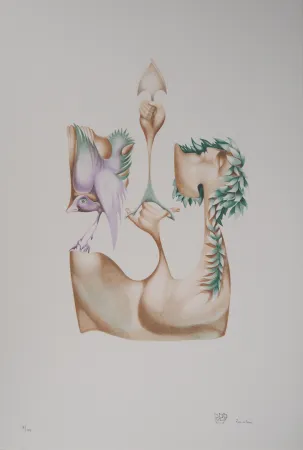 Lithograph Pérahim - L'Alphabet Hébreu : Avenir