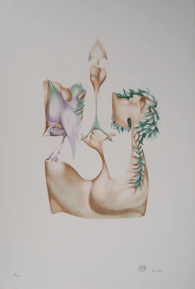 Lithograph Pérahim - L'Alphabet Hébreu : Avenir