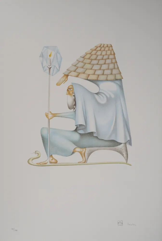 Lithograph Pérahim - L'Alphabet Hébreu : le conseil du sage