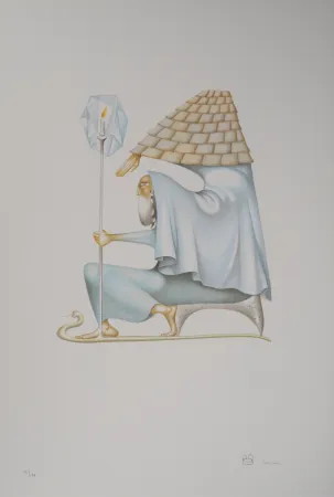 Lithograph Pérahim - L'Alphabet Hébreu : le conseil du sage