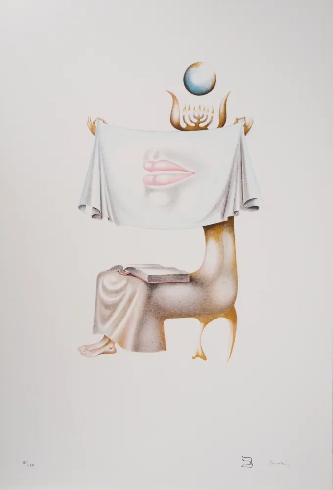 Lithograph Pérahim - L'Alphabet Hébreu : Lecture sacrée