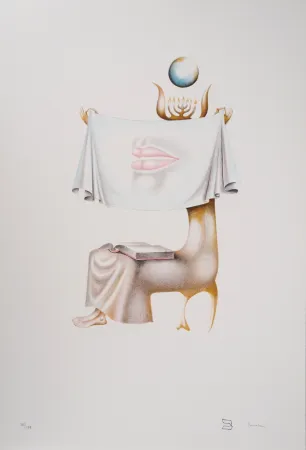 Lithograph Pérahim - L'Alphabet Hébreu : Lecture sacrée