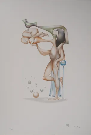 Lithograph Pérahim - L'Alphabet Hébreu : Maternité Egyptienne